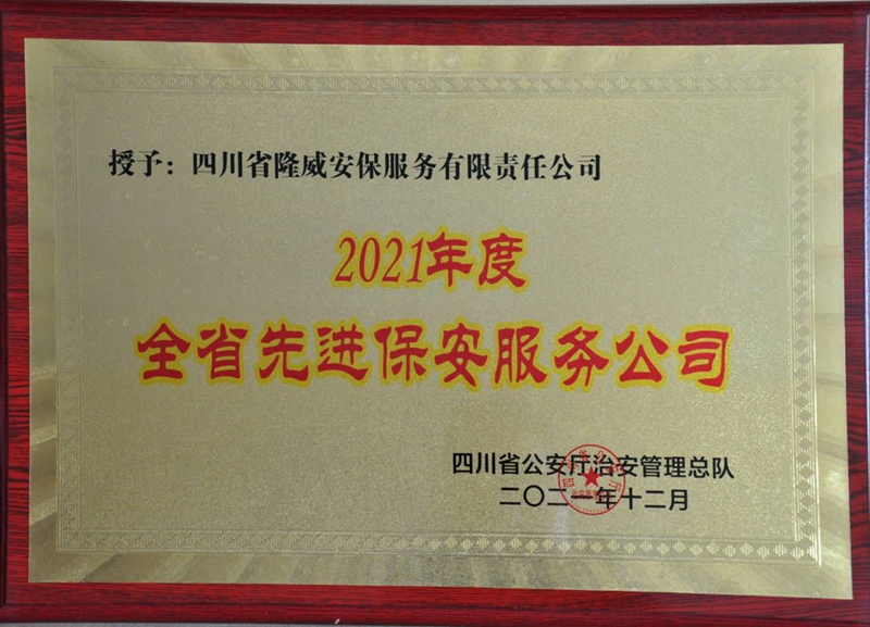 2021年度全省先进保安公司（修正版）